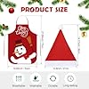 Hercicy 20 Pcs Kids Christmas Apron and Hat Set 10 Adjustable Children Christmas Chef Apron with Snowman Deer Gingerbread 10 Kids Santa Hat for Girl Boy Kitchen Cooking Baking Crafting Painting Party #1