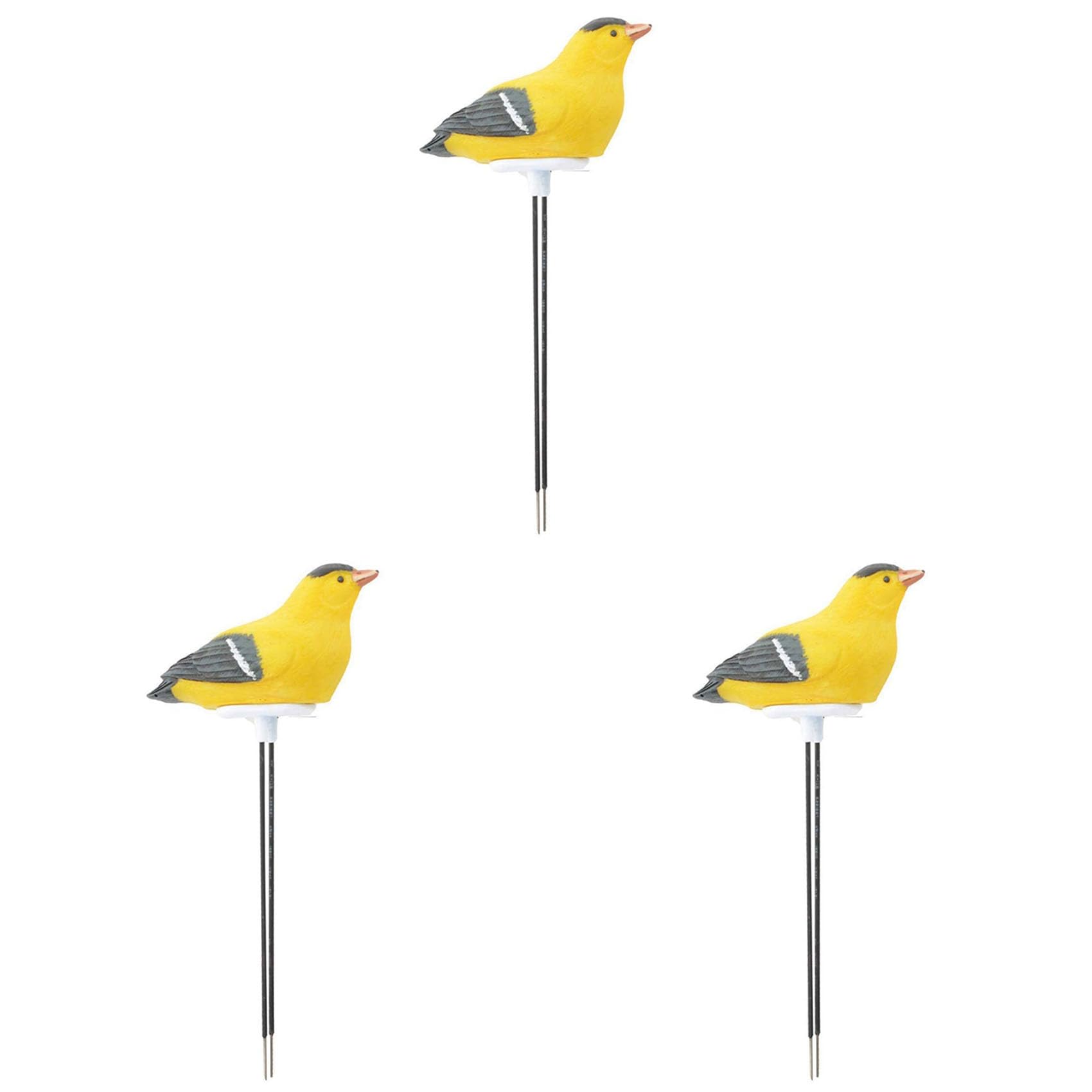 Jnchdghwa Yellow 3X Soil Moisture Meter Watering Alarm Bird Plant Water Tester Hygrometer Sensor Gardening Tool Kit (Yellow)