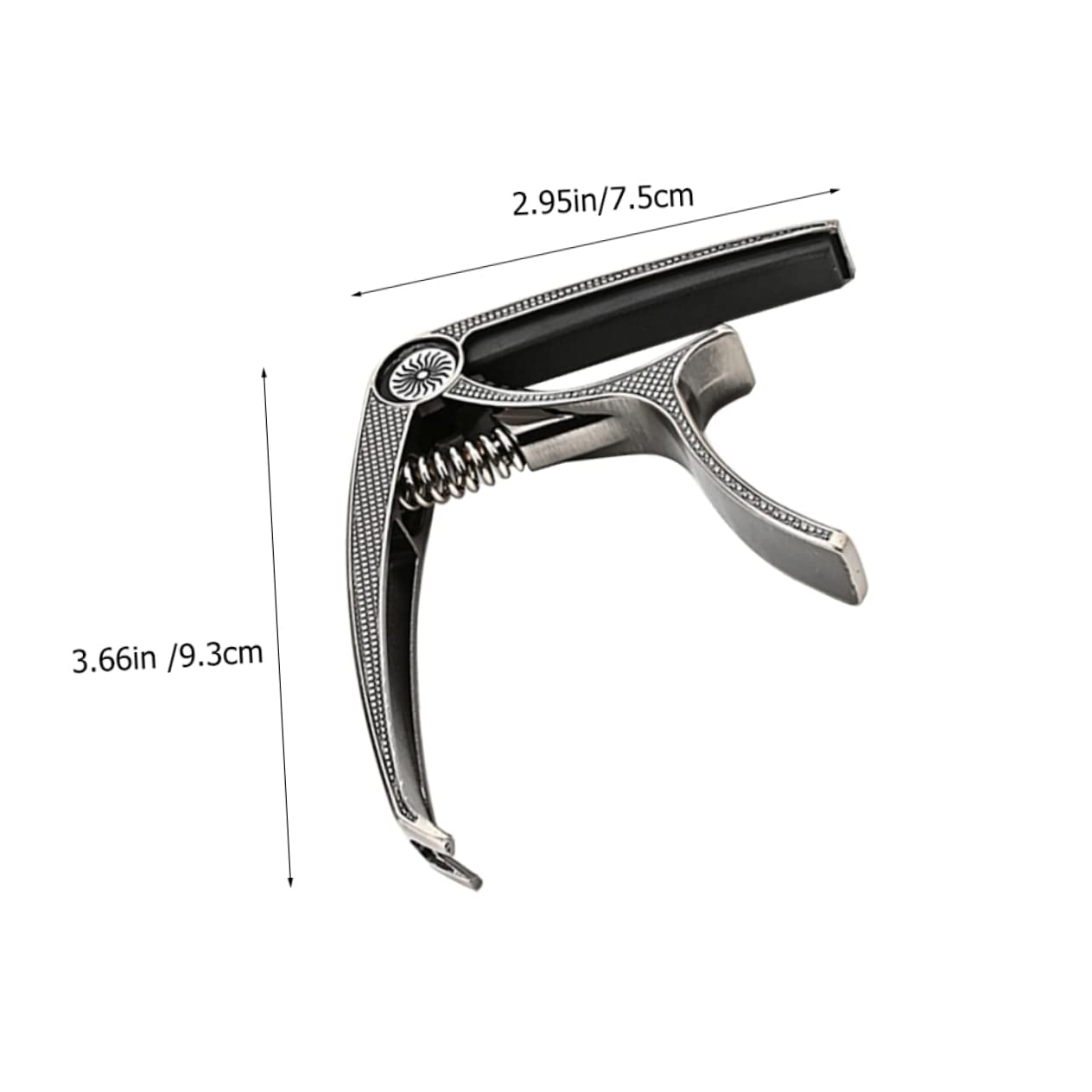 Yardwe Guitar Clip Metal Capo Portable Tone Modifier for Classical Guitar Durable Clamp Tuning Accessory with Quick Release for All Frets Snake Pattern Design
