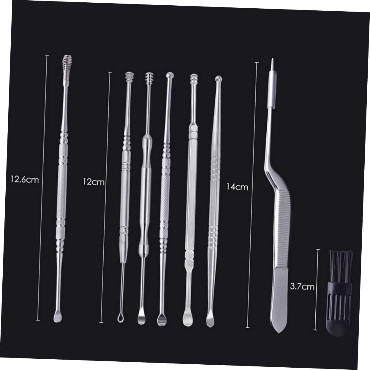 SEWOART 1Set Wax Removal Tool and Spoon Kit for Cleaning Durable Earwax Remover Tools