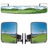 10L0L Universal Golf Cart 4 Panel Mirror for EZGO, Club Car, Yamaha, Wink Mirror Interior Rear View...