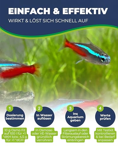 HOBBY Aquaristik Osmo Fit I 400g I Aufhärtungs- und Remineralisierungssalz für Aquarien I Spezialsalz zur Wasseraufbereitung I geeignet für Osmose- und VE-Wasser I für empfindliche Fische und Garnelen