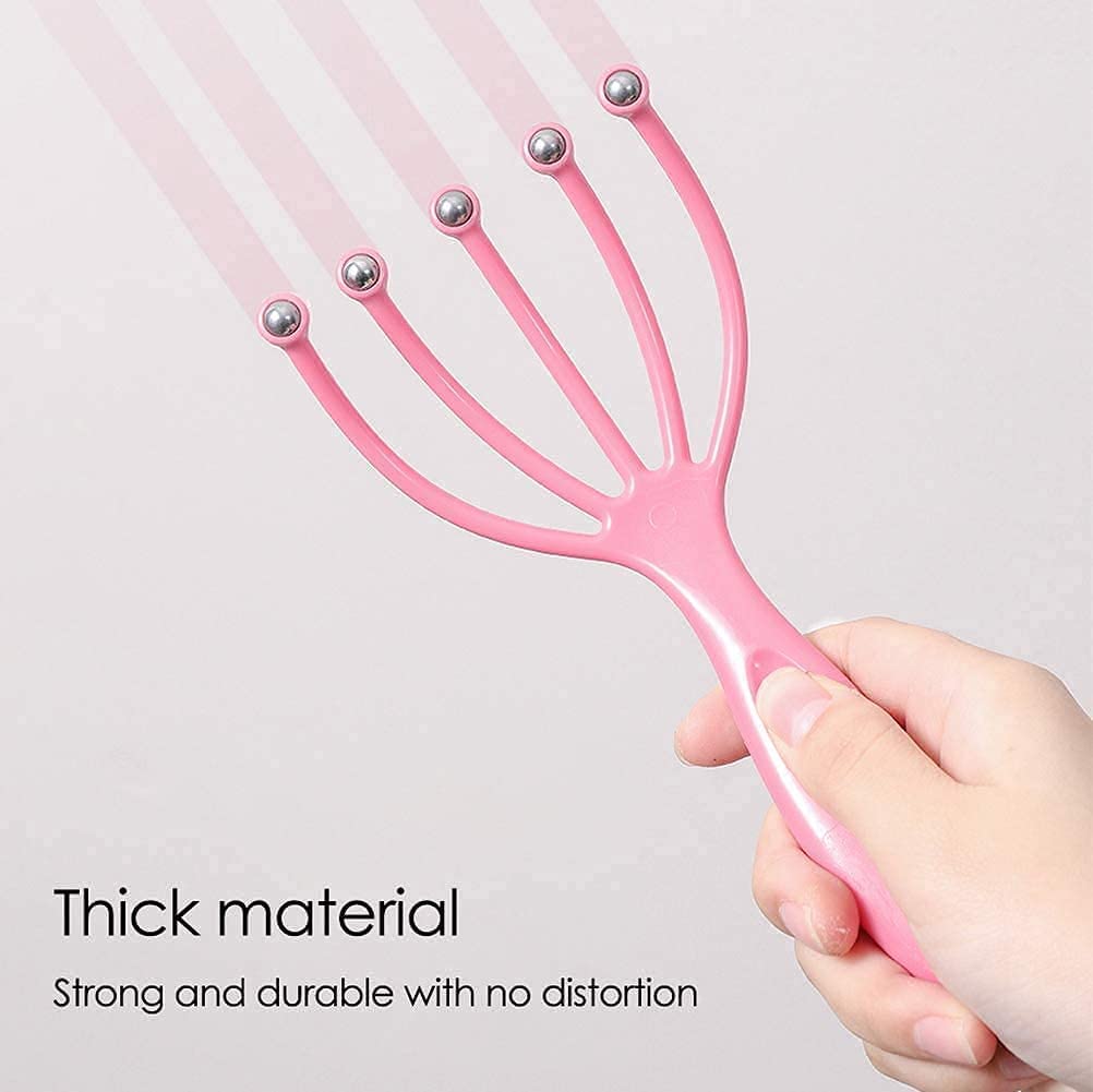 Top Select Head Massager 5 Roller Balls Prongs Scratcher Deep Relaxation,Head Scalp Massagers for Headache Relief, Scalp Stress Relax (1 Pieces/Multi-Color) 1