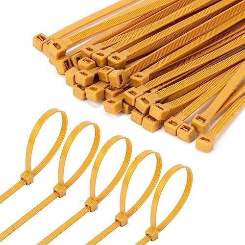 Image of Armpow 6 Inch Gold Zip Tie 1000 PCS, 18 Lbs - Small to Medium Zip Tie, Nylon PA66 UV Resistant Cable Tie for Indoor and Outdoor Use - Ideal for bundling and securing objects