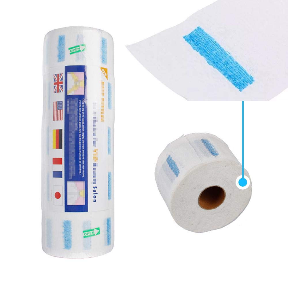 MOGOI Papier de cou 5 rouleaux bandes jetables protection cou collier coiffure extensible