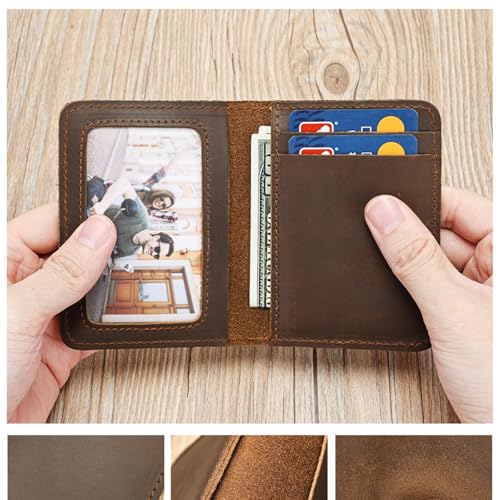 Men's Wallet Vintage Men's Simple Leather Wallet for Party，Travel4