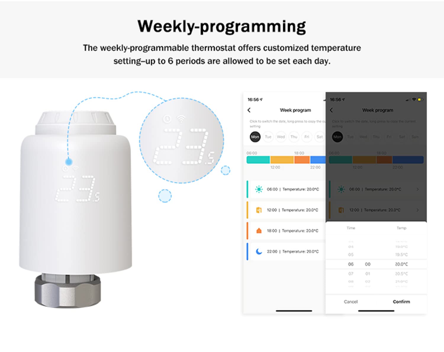 Valvola termostatica Wifi azionatore per radiatore