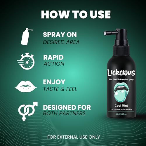 Image of Cool Mint Flavored Oral Spray | Enhances Taste for Couples Fun & Intimate Play | Delicious, 100% Edible & Water-Based Formula | 20ml