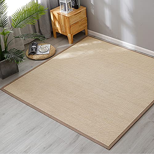 Tapis de sol en bambou, tapis tissé antidérapant pour décoration d'intérieur, respectueux de l'environnement, idéal pour le salon, la cuisine, la chambre à coucher