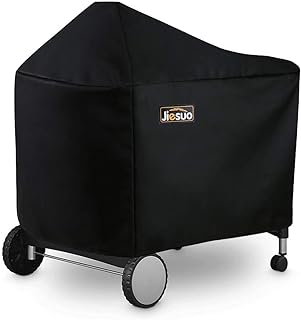 Jiesuo BBQ Grill Cover for Weber Performer Deluxe Charcoal: Heavy Duty Waterproof 22 Inch BBQ Cover for Weber Performer Charcoal Grills