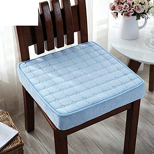 Thick Memory Foam Seat Pad,Orthopedic Seat Cushion for Elderly,Non-Slip Plush Cover Chair Cushion for Kitchen Wheelchair Car,Washable