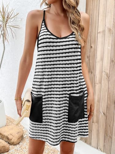 Image of Fisoew Womens Tennis Athletic Dress Mini Romper Dress with Built in Shorts Summer Vacation Outfits