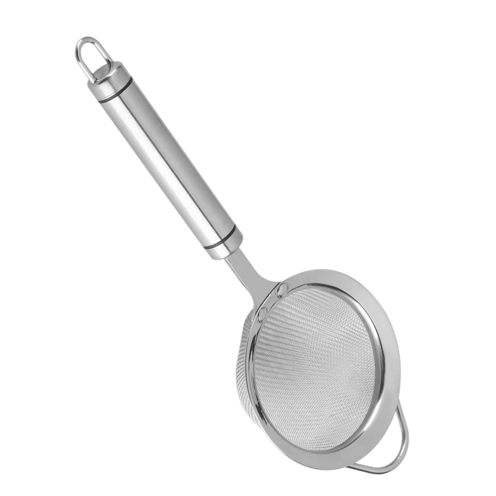 Frying Spoon Strainer, Stainless Steel Fried Food Oil Filter Oil Filter Spoon with 30# Fine Mesh Fry for Fried Potato, Noodles, Dumplings