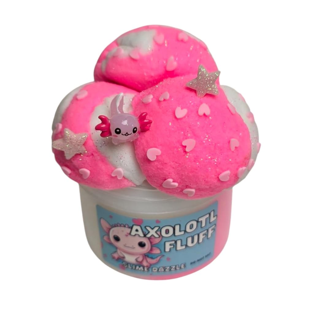 Slime Pink Axolotl Cloud Slime Made in USA 4 FL OZ Non Sticky Great for Beginners