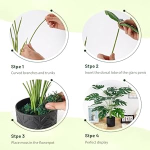 Der Rose 2 Pack 28‘’ Fake Plants Large Artificial Plants Tall Faux Plants Indoor for Home Farmhouse Bedroom Living Room Decor Der Rose 2 Pack 28 Fake Plants Large Artificial Plants Tall Faux Plants Indoor for Home Farmhouse Bedroom Living Room Decor