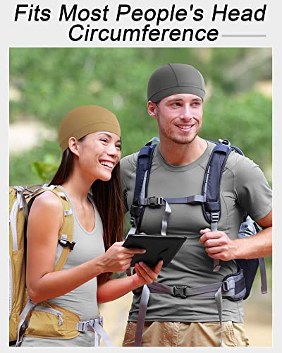 Image of 9 Pcs Cooling Skull Cap Camo Liner Sweat Wicking Lightweight Cycling Cap Running Hat for Men Women