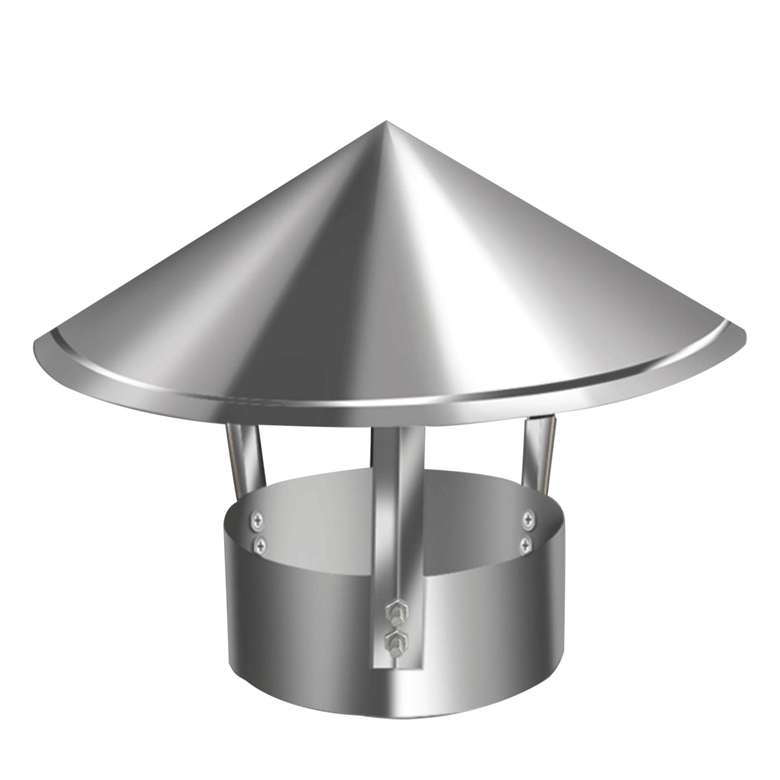 Chapeau d'aération de cheminée en inox 304 renforcé premium