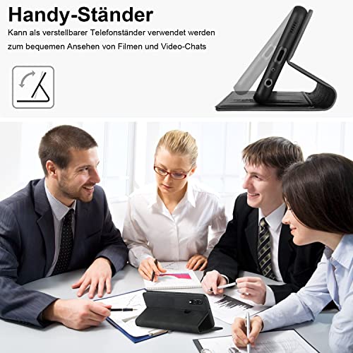 Ailicici Etui na telefon komórkowy do Samsung Galaxy A20e, skórzane etui z klapką [z folią ochronną A20e]do Samsunga Galaxy A20e, składane, skórzane etui z klapką, odporne na uderzenia, etui ochronne z klapką, do Samsunga A20e (5,8 cala)