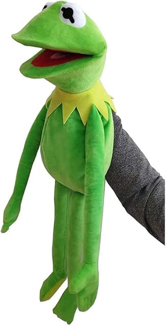 Ooscy Frog Plush Hand Puppet Comforting Hand Puppet,Plush Toy Sesame,Kermit The Frog Soft Toy,Frog Plush Stuffed Animal Doll,Plush Hand Puppet Toy,Educational Toy 16CM/ Green