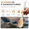 Wooden Spoons for Cooking Bamboo Utensils Set (6 Pieces) - Essential Tools Wooden Spatula & Spoons for Everyday Stirring, Mixing, Flipping & Serving, Gentle on Nonstick Cookware, White #4