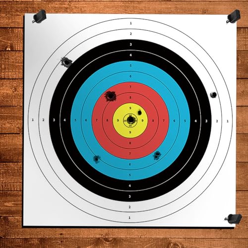SenseYo 30 Pack Archery Targets Paper, Standard Bow Arrow Targets Archery for Hunting & Archery Targets, Target Archery Accessories for Hunting Backyard (10 Rings,16x16in) - Thumbnail 6