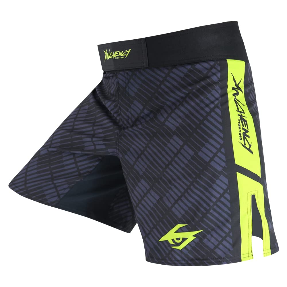 MMA Shorts for Men Fight Grappling Shorts Mens BJJ Shorts for Men No Gi Mid Thigh