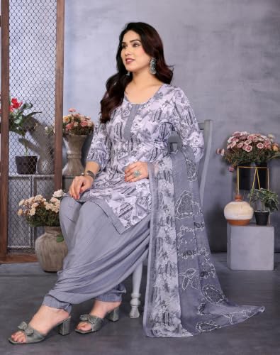 Image of Priyashi Women Unstiched Crepe dress materials | Crepe Salwar Suit for women with dupatta | suit material for women unstitched