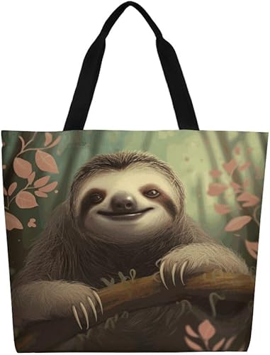 Muishi Bolsa de lona grande para mujer, bolso de hombro casual, reutilizable, playa, compras, compras, bolsa de comestibles para exteriores