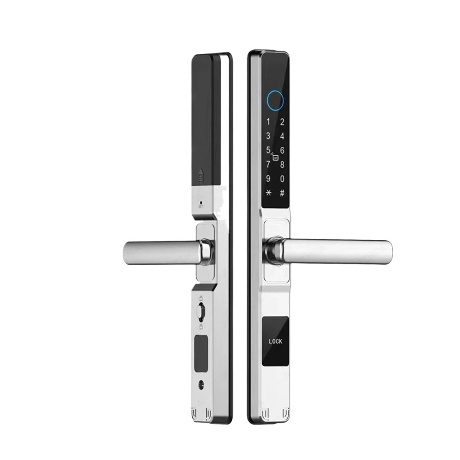 TTLock APP wodoodporna odcisk palca hasło inteligentny zamek do wyciągania na zewnątrz przesuwne drzwi aluminiowe 2885/3585/4585/6085 wpuszczane