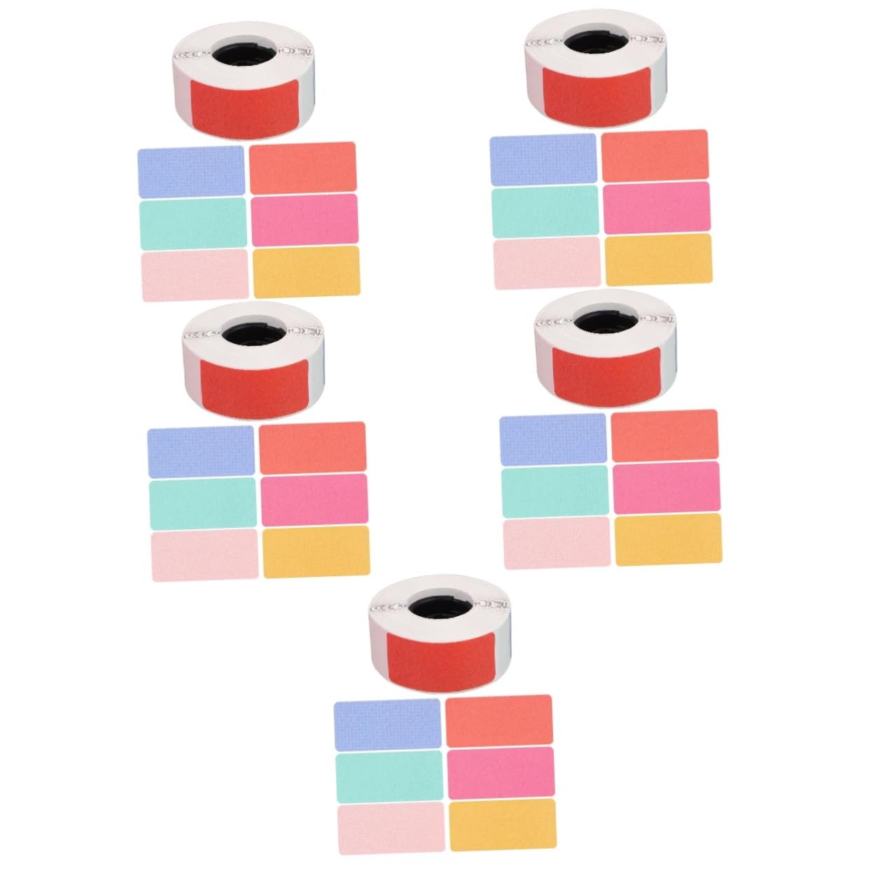 NUOBESTY 5rotoli Etichette Termiche Autoadesive Per Etichette Per Organizzazione Casa Scuola e Etiquetting Colori