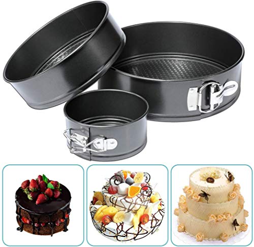 image for smtg 3 Different Size Springform Pan Set,Nonstick Leakproof Cheesecake