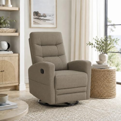 Image of Dream On Me Chatham Deluxe Nursery Glider Recliner, Amazon Exclusive, Light Truffle