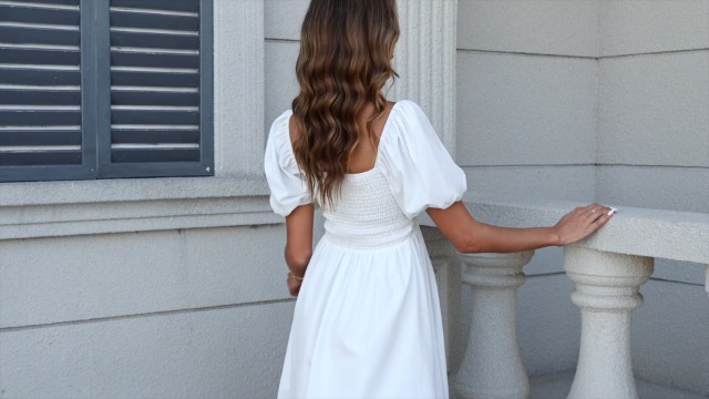 JKMNAO Women Puff Sleeve Graduation Short Dress Square Neck A Line Casual  Sundress Beach Wedding Guest Mini Dress Black at Amazon Women's Clothing  store