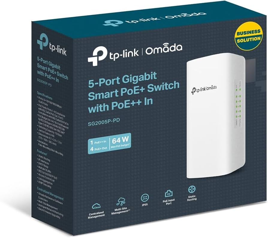 Amazon.com: TP-Link Omada SG2005P-PD | 5 Port Outdoor PoE Amazon.com: TP-Link Omada SG2005P-PD | 5 Port Outdoor PoE