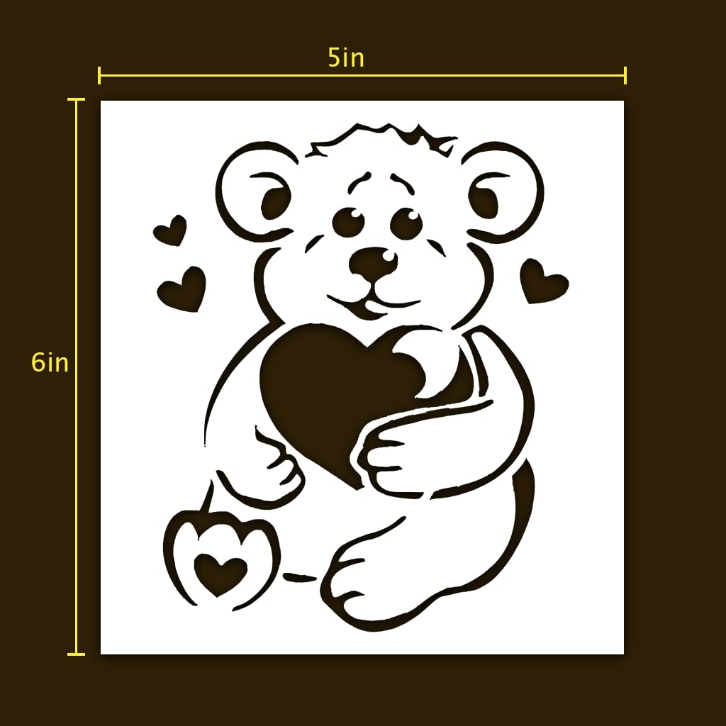 amazon-com-teddy-bear-stencil-teddy-bear-kids-children-party-stencils-for-painting-on-wood-glass-wall-rock-fabric-walls-canvas-glassware-bear-stencil-template-arts-crafts-sewing