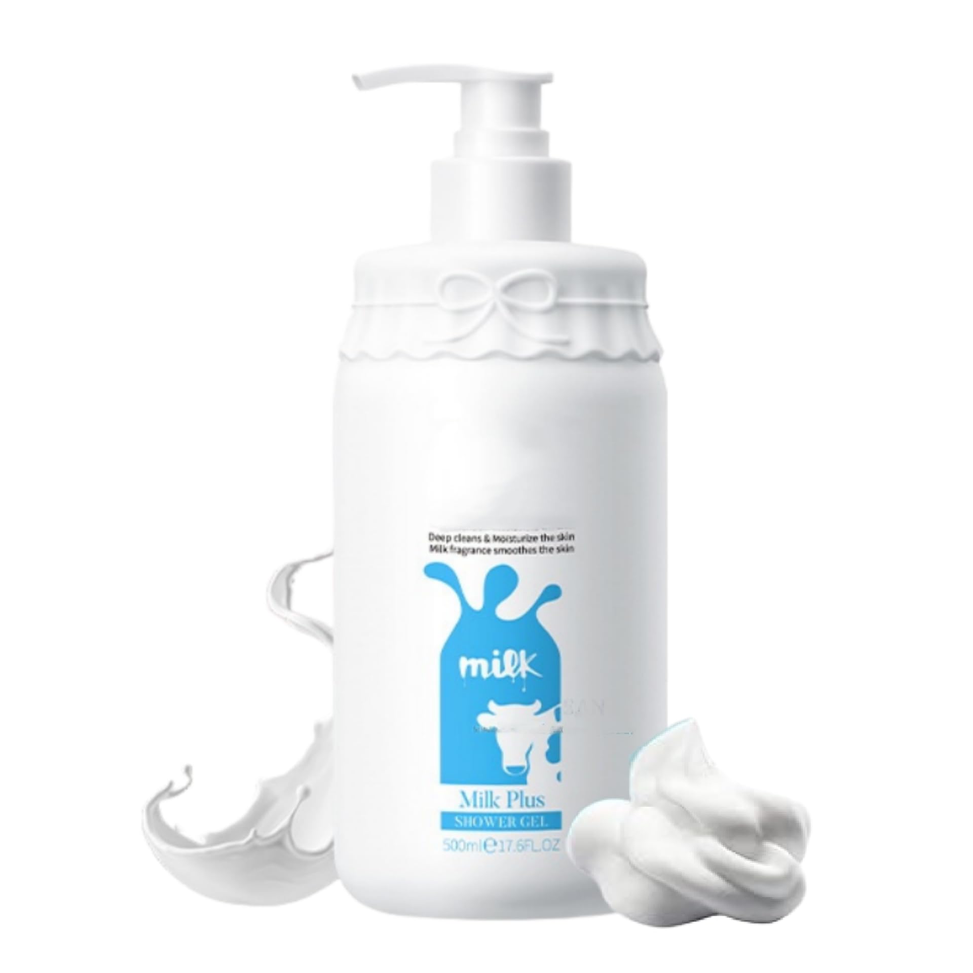 Milk Body Wash Body Shower 500ml 16 91oz Gentle Silk Soft Foaming Milk Bath Moisturizing Body Cleanser for