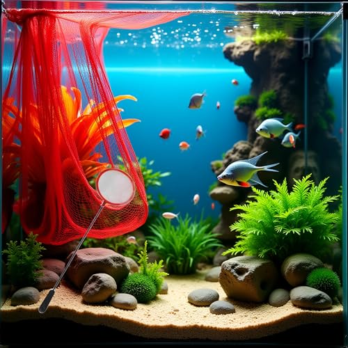Image of 1Pc Random Color Aquarium Fish Net 3 Inches Fine Mesh Skimmer for Small Fish for Tank Catching Cleaning Net with 9 Inches Long Handle Aquarium Net Fine Mesh Cleaning Small