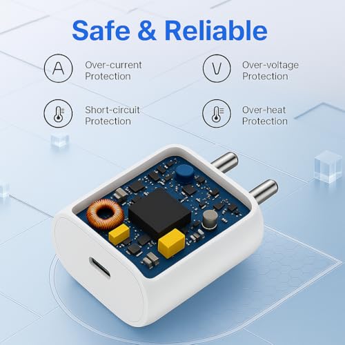 Image of RDG 45W Original Charger With Type C Port For Phone 3A Pro,Phone 3,2A Plus, 1, 2A /2, PPS PD 45 Watt Fast Charging Support Pixel Adapter Wall Block Charge USB C Mobile C To C 45W,White