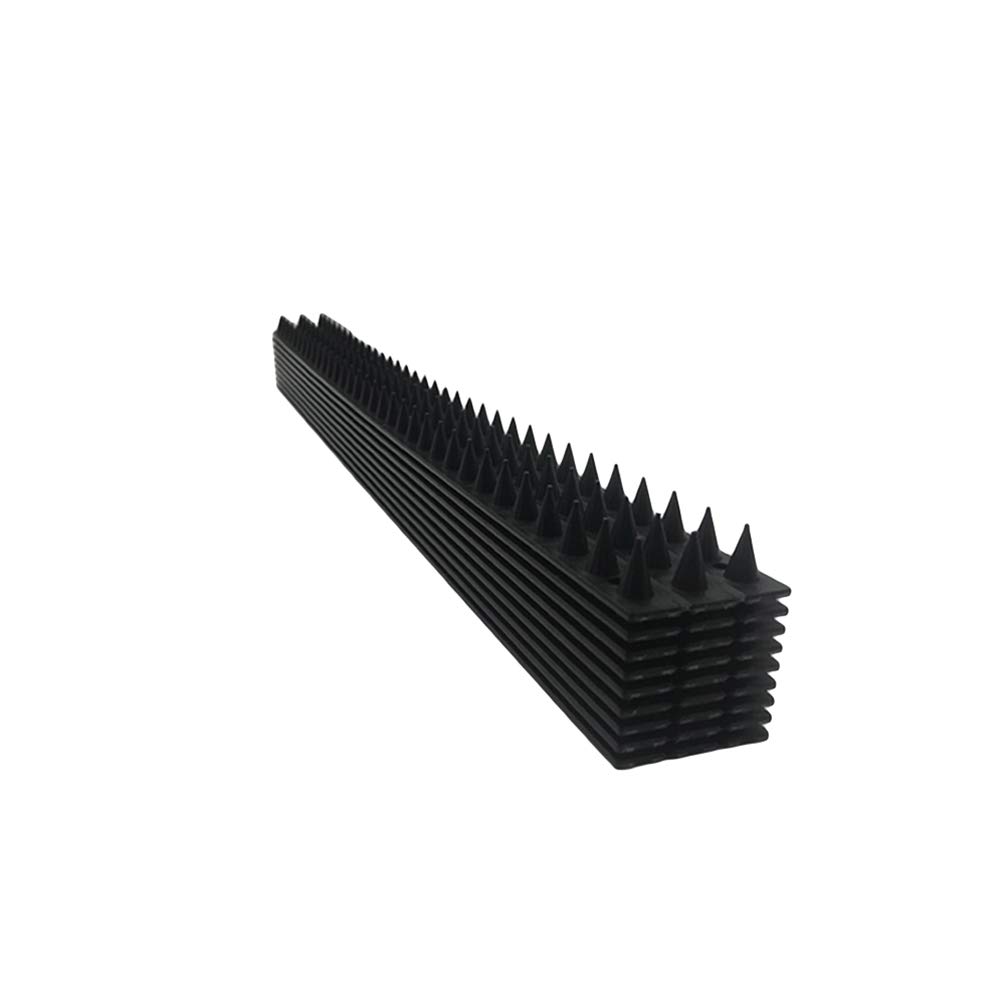 Yuncai Plastic Bird Spikes, 43 * 4 * 3.5cm Spikes to Keep Birds off Roof, Plastic Pigeon Spikes Bird Prevention Spikes (Black, 10pcs)