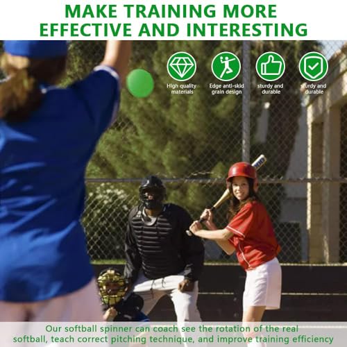 Image of Mogseek Softball Spinner Fastpitch, 12Inches Softball Training Equipment for Pitcher Overhand Thrower Training Aid Equipment for Sports Practice Softballs & Top Collegiate Program
