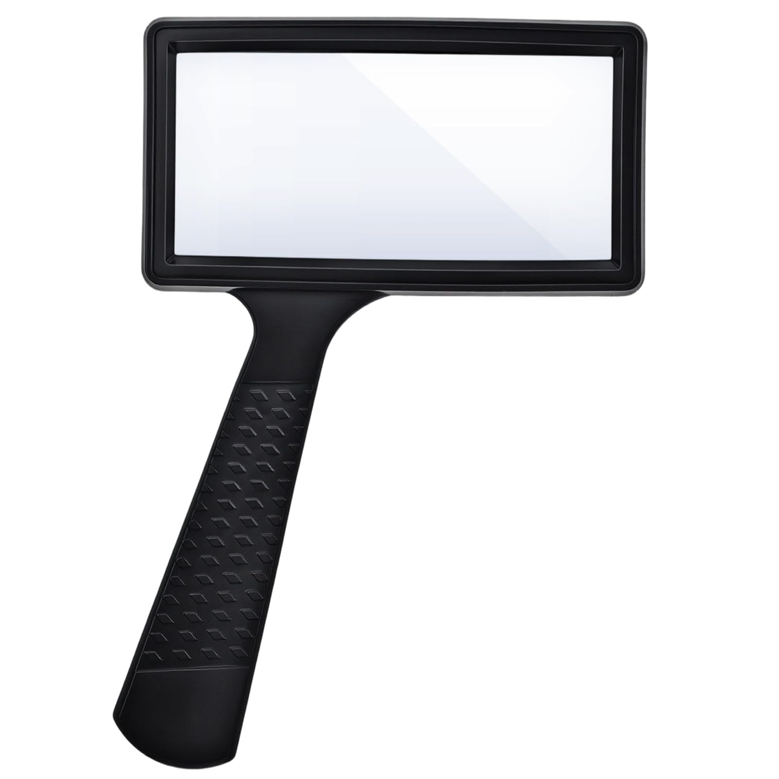 10X Handheld Magnifier, Large Rectangular Magnifying Glass For Reading, Rectangular Scratch Resistant Glass Lens, Seniors Reading, Hobbies, Repair, Observation, Jumbo Horizontal Viewing Area