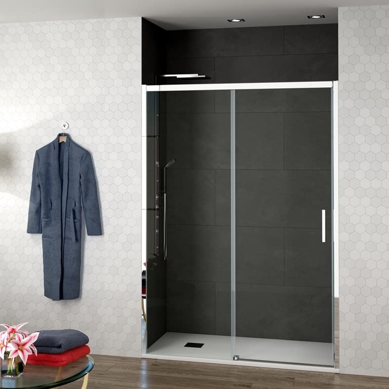 Decorban,Alicante,Mampara De Ducha Frontal,1 Puerta + 1 Fijo Izquierda Altura Estandar 195 Cm Ancho 1175 Mm