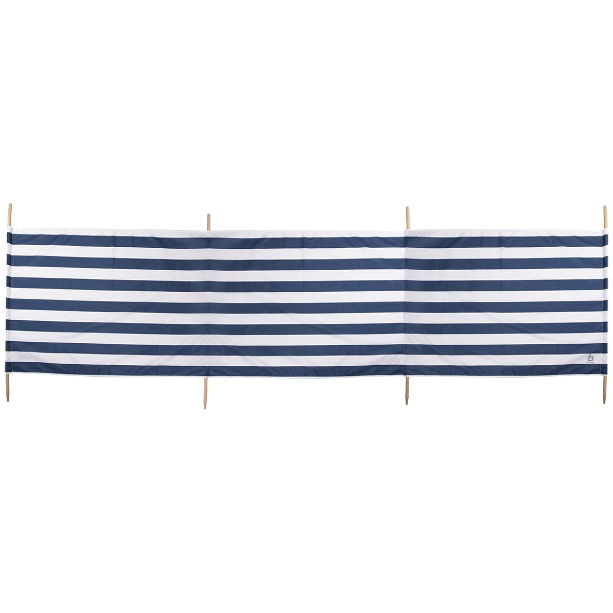 Bo-Camp Strand Windschutz 350x90cm blau/weiß, 3 Boxen