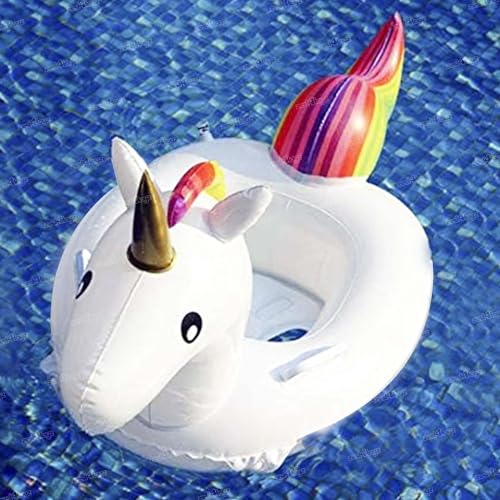 Image of Zest 4 Toyz Swimming Ring Swimming Tube for Kids Inflatable Tube for Swimming Pool Floaters for Kids Water Tube for Baby Swim Ring for 3+ Years Girls and Boys (Unicorn Shaped) White