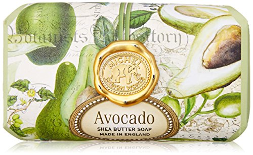 Michel Design Works Oversized Triple Milled Bath Soap Bar, Avocado, Large, 8.7 Ounce