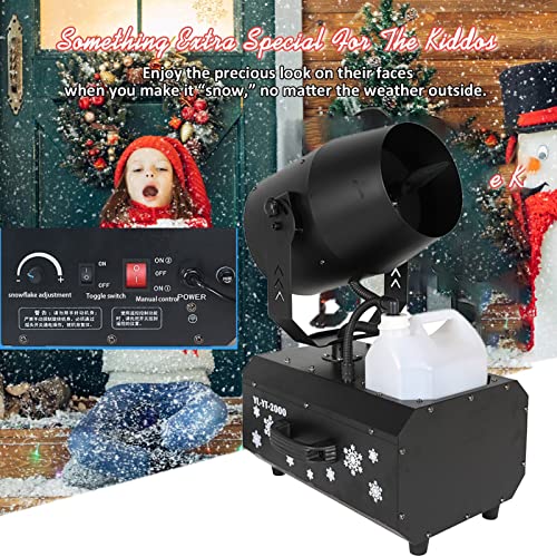 Máquina comercial de nieve de 2000 W para exteriores, fabricante de copos de nieve con control remoto para Navidad, bodas, fiestas infantiles miniatura 6