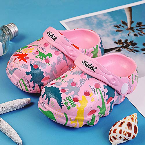 Image of INMINPIN Kids Cute Clogs Cartoon Garden Shoes Boys Girls Slides Slippers Indoor Outdoor Children Water Shower Beach Pool Sandals