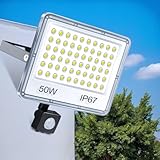 TASINUO 50W LED Strahler mit Bewegungsmelder Außen - 5000LM LED Scheinwerfer mit Bewegungsmelder, IP67 Wasserdichte Außenstrahler mit PIR, 6500K Kaltweiß Fluter für Lager Garten Garage Gänge Eingänge