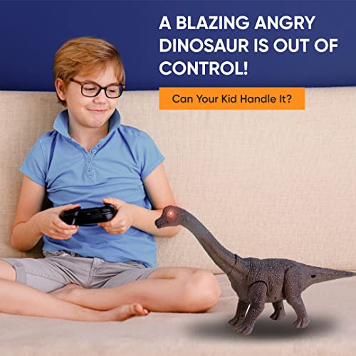 Skidz Rc Kids Remote Control Realistic Rc Dinosaurs For Children, With Realistic Sounds, Led Lights, Programmable Remote Control Interactive Dino Robotic Toy Gift For Toddlers Ages 4+ (Brachiosaurus) #TOP1