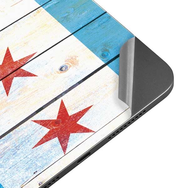 Skinit Decal Tablet Skin Compatible with iPad Mini 7 (2025) - Chicago Flag Light Wood Design